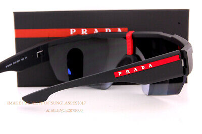 Pre-owned Prada Brand  Sport Linea Rossa Sunglasses Ps 03xs Dg0 5z1 Black/polarizedgrey In Gray