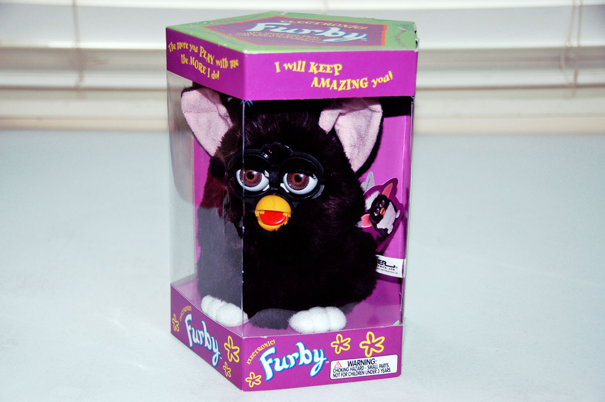 Vintage Original 1990s FURBY GREMLIN Black Tiger Electronics Toy - Sealed