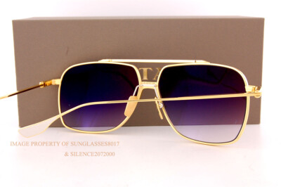 Pre-owned Dita Brand  Sunglasses Alkamx Dts100-a-01 Yellow Gold-silver/dark Grey In Gray
