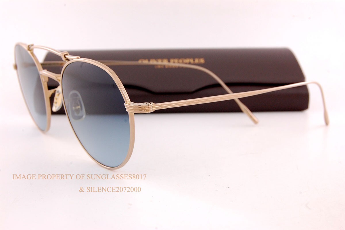 Pre-owned Oliver Peoples Sunglasses Reymont Ov 1309/st 5292q8 Gold/marine Gradient In Blue