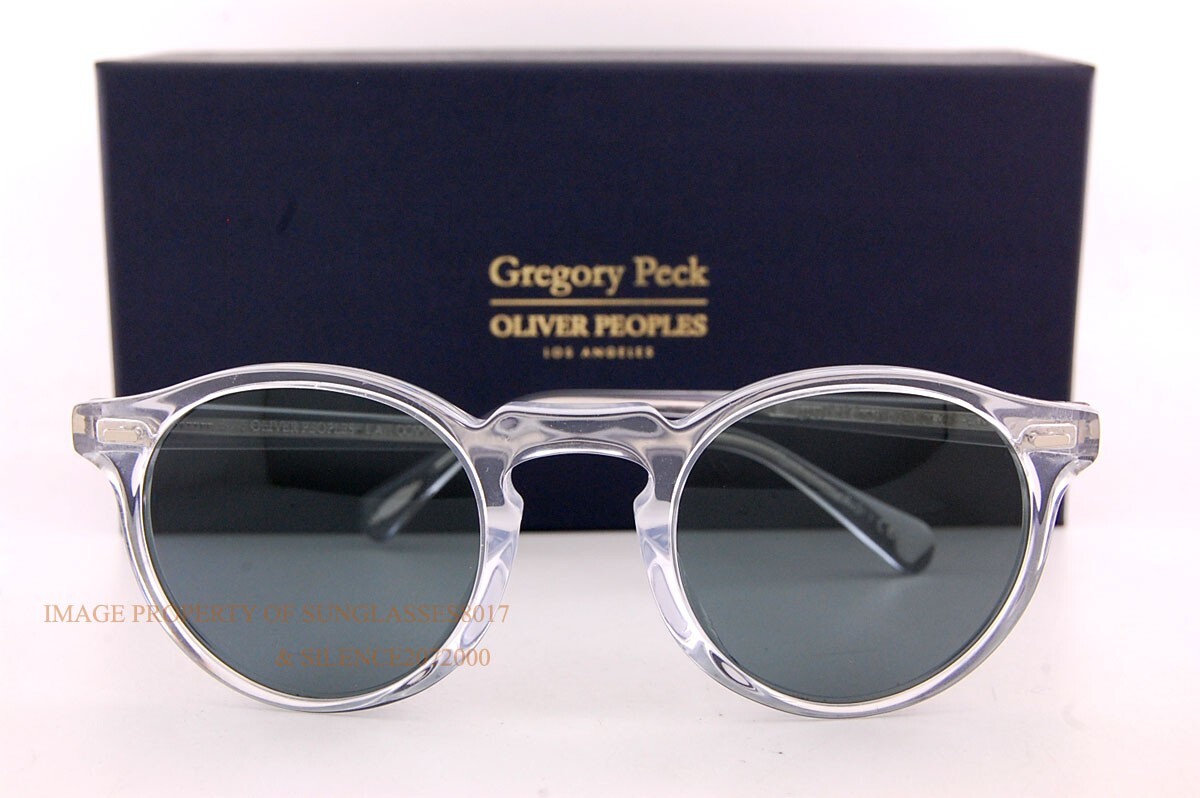 Pre-owned Oliver Peoples Brand  Sunglasses Gregory Peck Sun Ov 5217s 1101r8 Crystal In Crystal Indigo Photoch