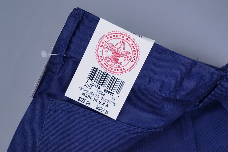CUB SCOUT UNIFORM BLUE PANTS ~ OFFICIAL BSA YOUTH ~ SIZE 08 WAIST 24 ~ LOOK!!
