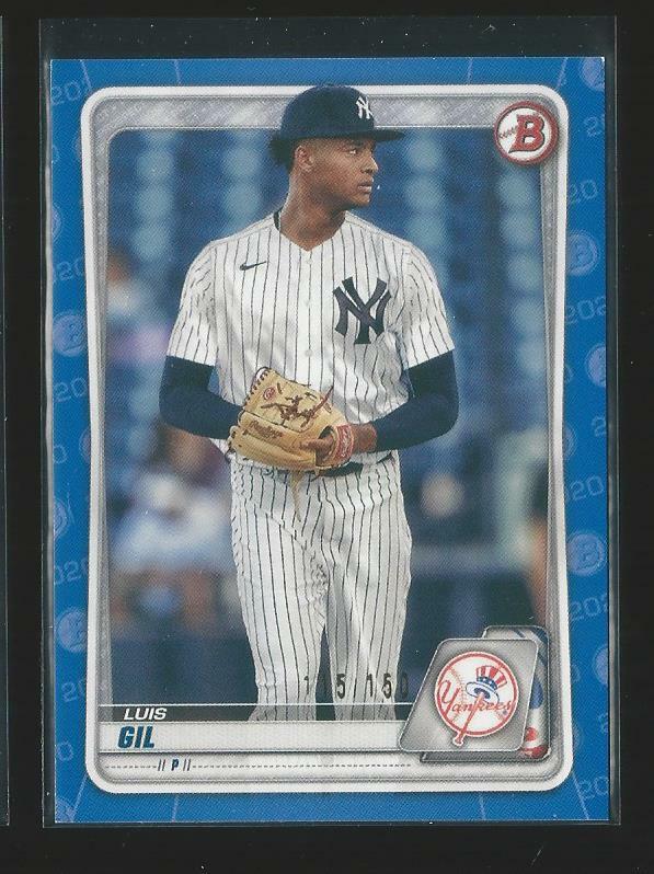 その他 bowman Luis Gil 2020 Bowman Draft Luis Gil Yankees #132 RC Rookie Blue