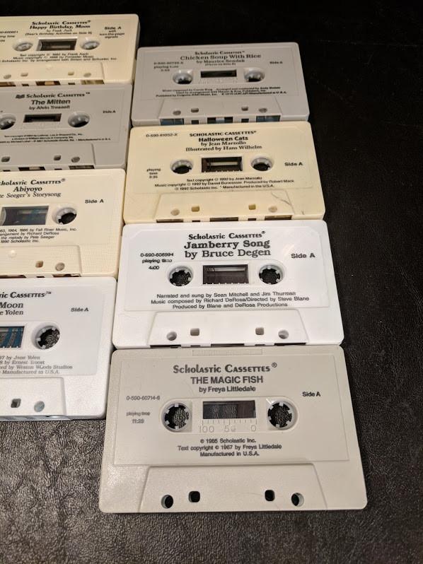 Lot Of 12 Scholastic Cassette Tape Children's Audiobooks Stories