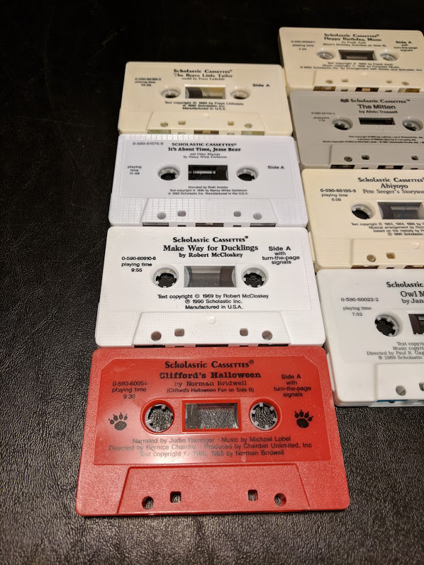 Lot Of 12 Scholastic Cassette Tape Children's Audiobooks Stories