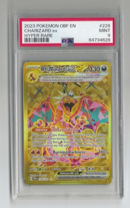 2023 Pokémon OBF EN #228/197 Charizard - Hyper Rare PSA 9