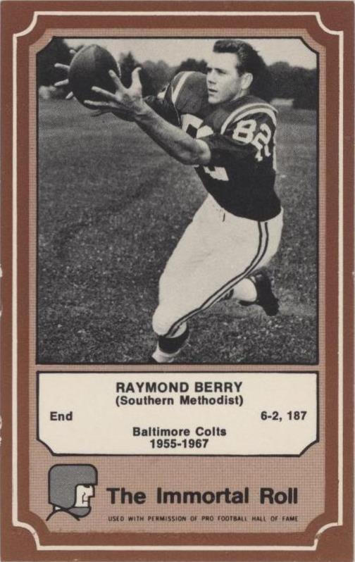 1975 Fleer Team Cloth Patch Stickers Raymond Berry #66