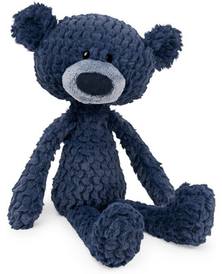 Toothpick Ripple Teddy Bear 15  Navy Blue Plush for Kids 1+, Stuffed Animal Toy