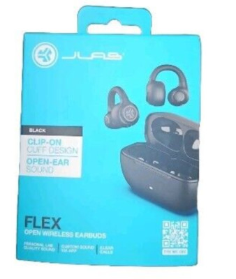 JLAB Flex True Wireless Bluetooth Open-Ear Earbuds - Teal Clip On Cuff Design