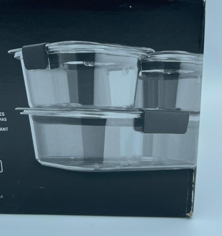 Rubbermaid Brilliance Leak-Proof Stackable Plastic Food Container 6 Set Piece