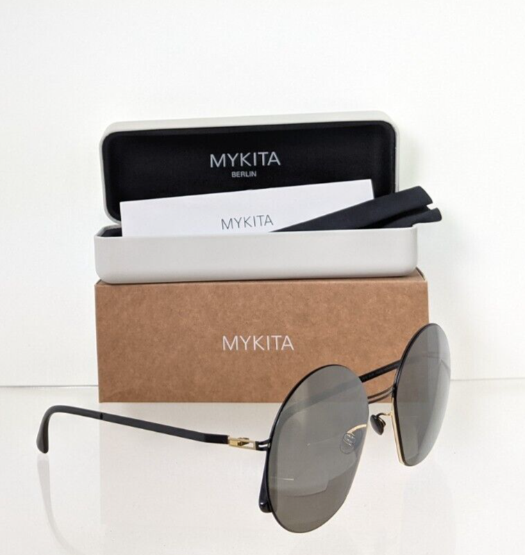 Pre-owned Mykita Brand Authentic  Lite Sun Jette Col. 056 57mm Black Gold Frame In Gray