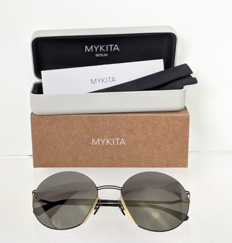 Pre-owned Mykita Brand Authentic  Lite Sun Jette Col. 056 57mm Black Gold Frame In Gray