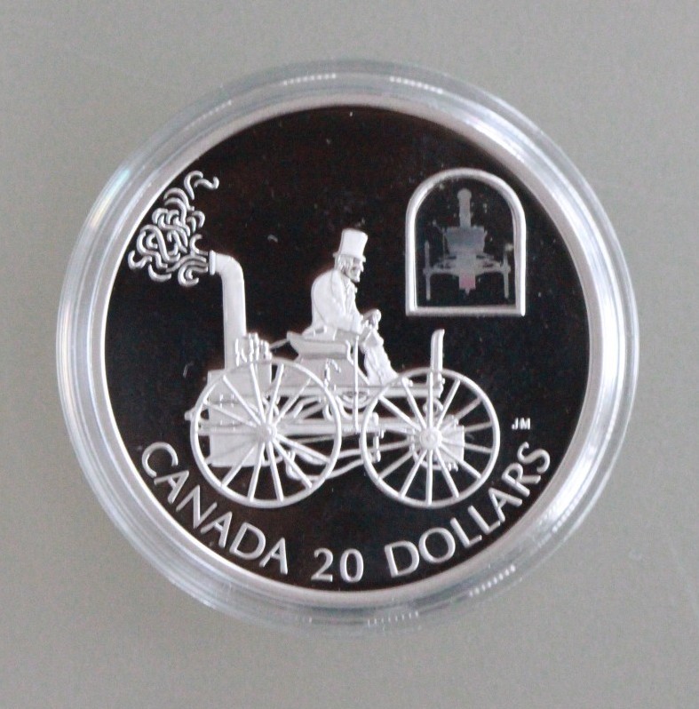 2000 Canada $20 Sterling Silver Proof Coin - The H.S. Taylor Steam Buggy