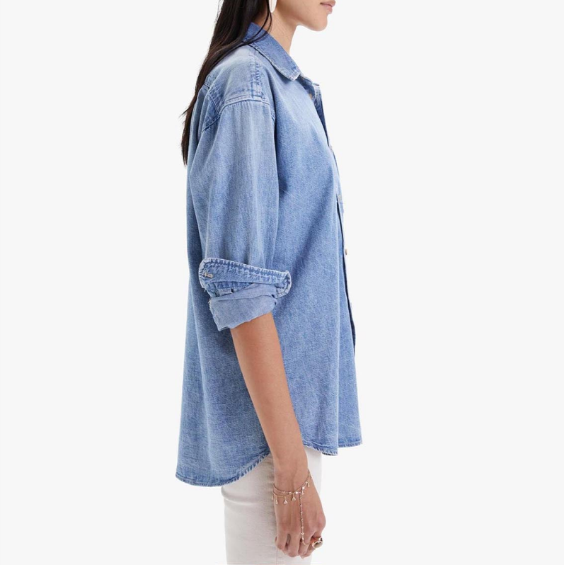 Pre-owned Mother The Overshirt / Spilled Salt In Blue