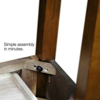 Leick Furniture Wood Mission Console Table in Russet Oak