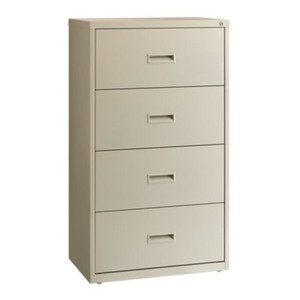 Filing Cabinet File Storage Hirsh 4 Drawer Lateral In Light Gray