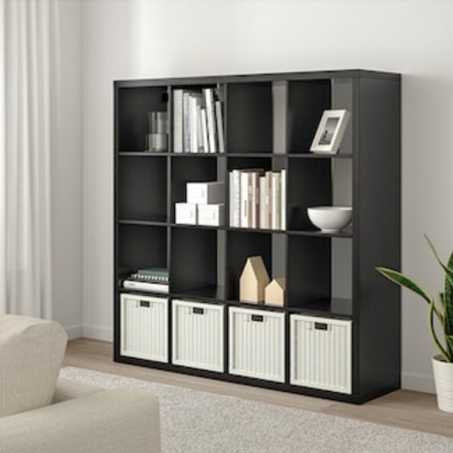 Ikea Large Black Pigeon Hole Shelving Unit In Temple Meads