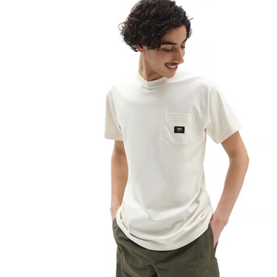 

Vans Woven Patch Pocket SS Lifestyle Футболка мужская антикварная белая повседневная футболка, Белый, Vans Woven Patch Pocket SS Lifestyle T-Shirt