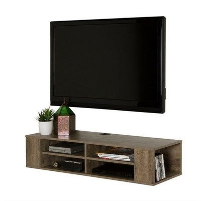 South Shore City Life 48" Wall Mounted Media Console in Weat
