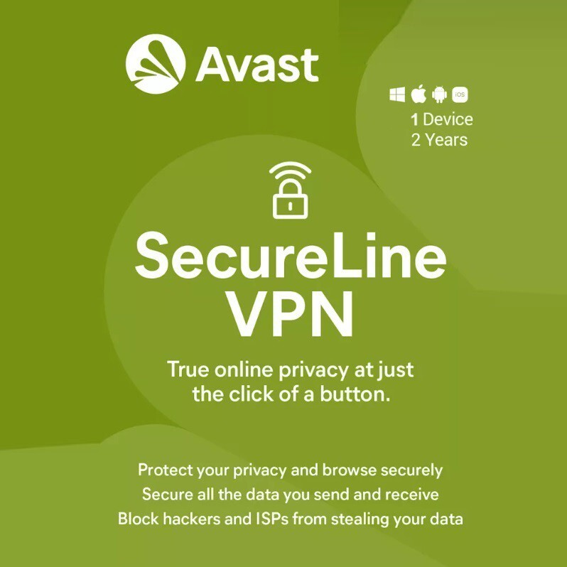 Avast SecureLine VPN 2024 - 1 Device - 2 Years