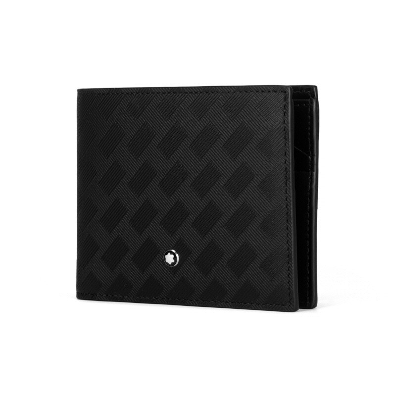 Pre-owned Montblanc Extreme 3.0 Leather Bifold Wallet Purse 6cc Card Holder Case For Men In Black