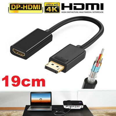 ✅Premium DisplayPort HDMI Kabel Video Converter Adapter DP PC Computer 4K FullHD