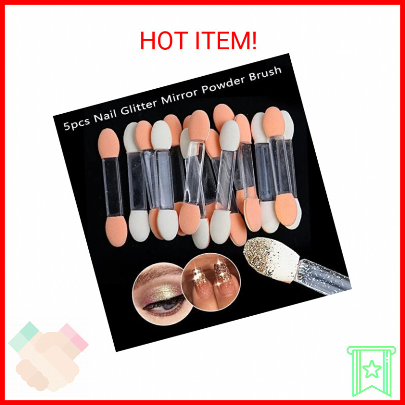 5 Boxes Pearl Powder Nail Art Glitter Mirror Effect Chrome Pigment UV Gel Polish
