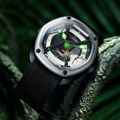 Pre-owned Reef Tiger Men Automatic Watches Luxury Watch Mechanical Wristwatch Hexagon Case