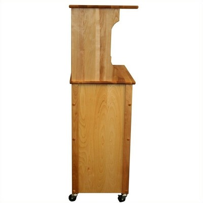 Catskill Craftsmen Microwave Wood Cart in Brown