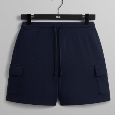 Kith Micro Waffle Fairfax Cargo Short in Nocturnal Men s Size Large Summer 2024