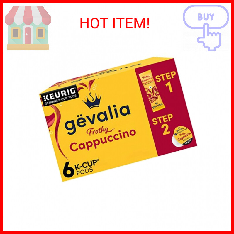 Gevalia Frothy 2-Step Cappuccino Espresso Keurig K-Cup Coffee Pods & Froth Packe