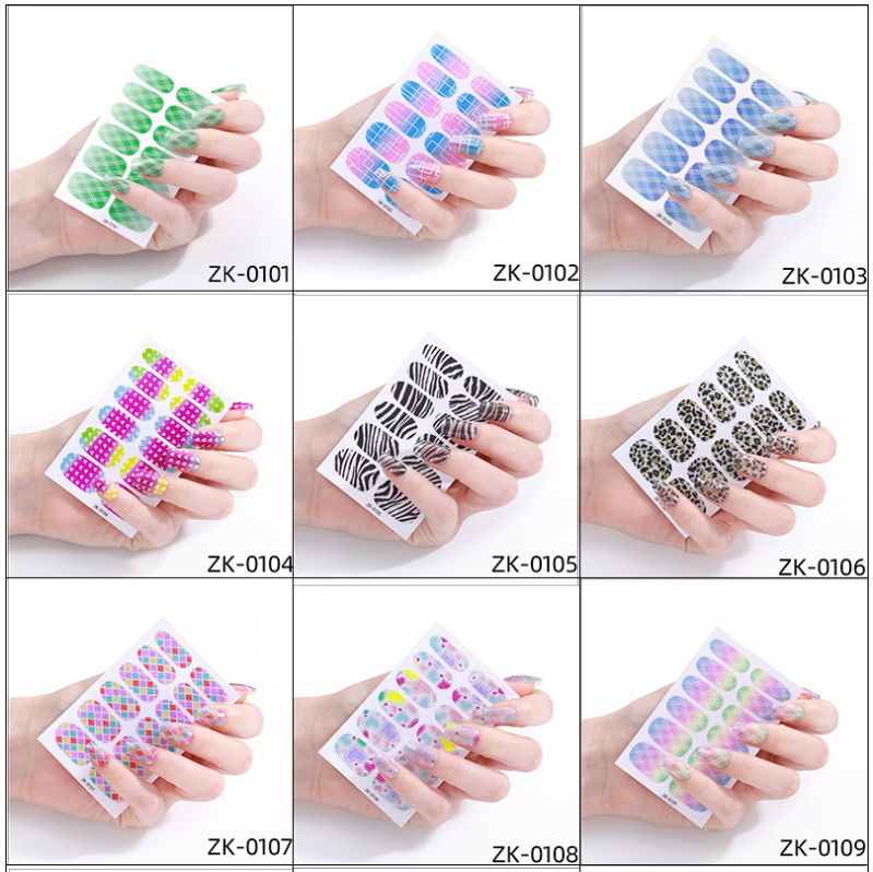 3D Nail Art Wraps Stickers Snowflake Star Leopard Flower Manicure Self Stick NH1