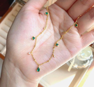 Cubic store zirconia choker