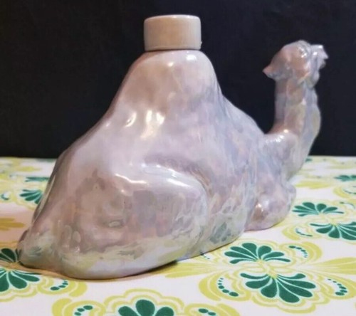 Vintage Lustreware Camel Decanter / Porcelein Bottle Made In Germany 1920s