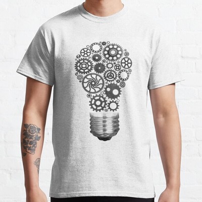 NEW Innovation with ideas and concepts featuring a light bulb cogs T-Shirt