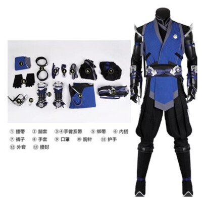 Mortal Kombat 1 Sub Zero Cosplay Costume Outfits Halloween Carnival Full Set New
