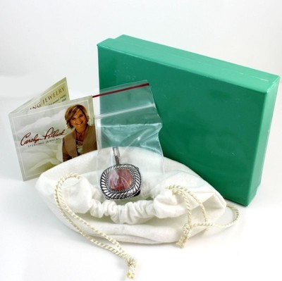 Carolyn Pollack Relios Sterling Silver Pink Micro Inlay Pendant Enhancer