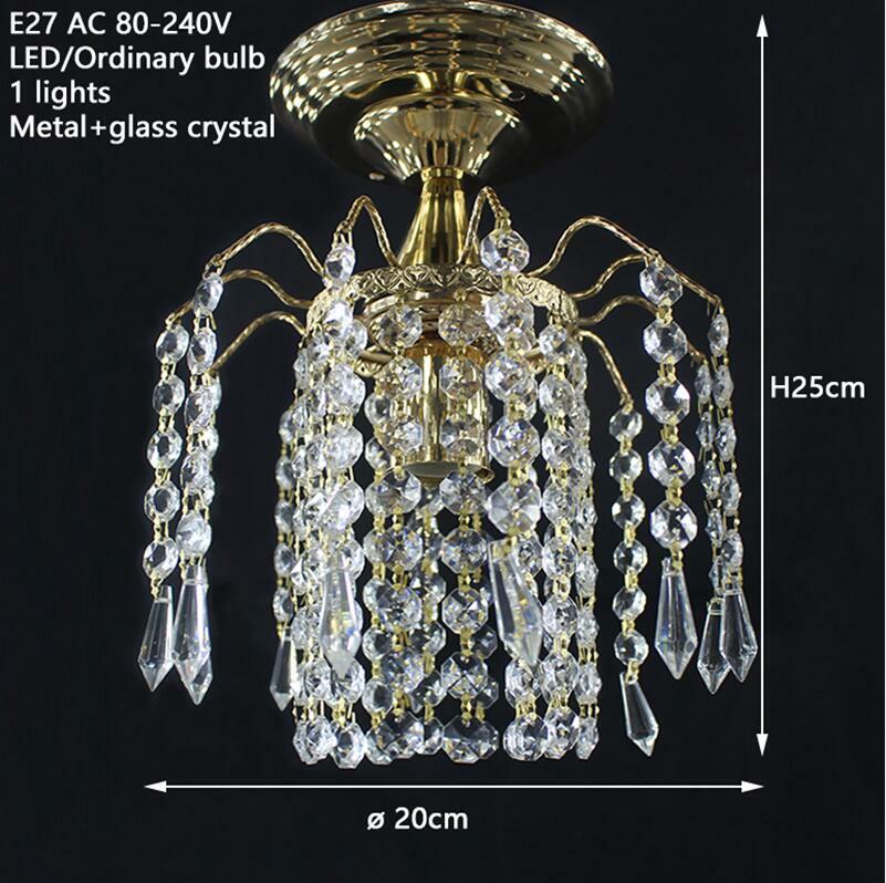 Buy Crystal Lustre Ceiling Lights E27 Plafonnier Led Lamp