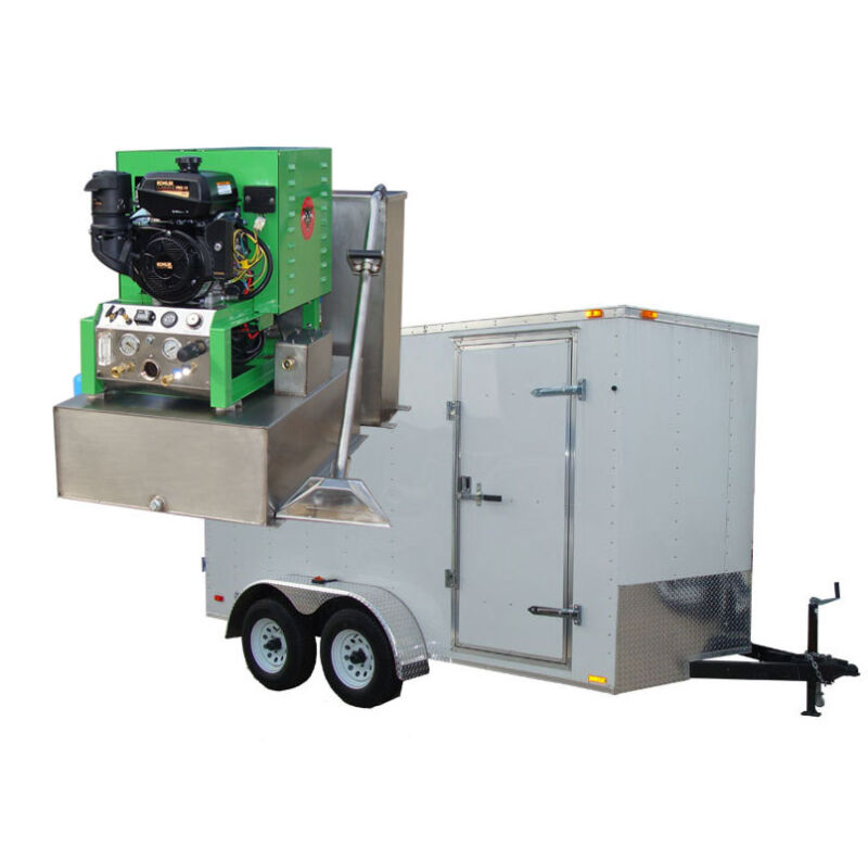 New 14HP Panther Carpet Tile & Air Duct Cleaning Equipment Machine Trailer 