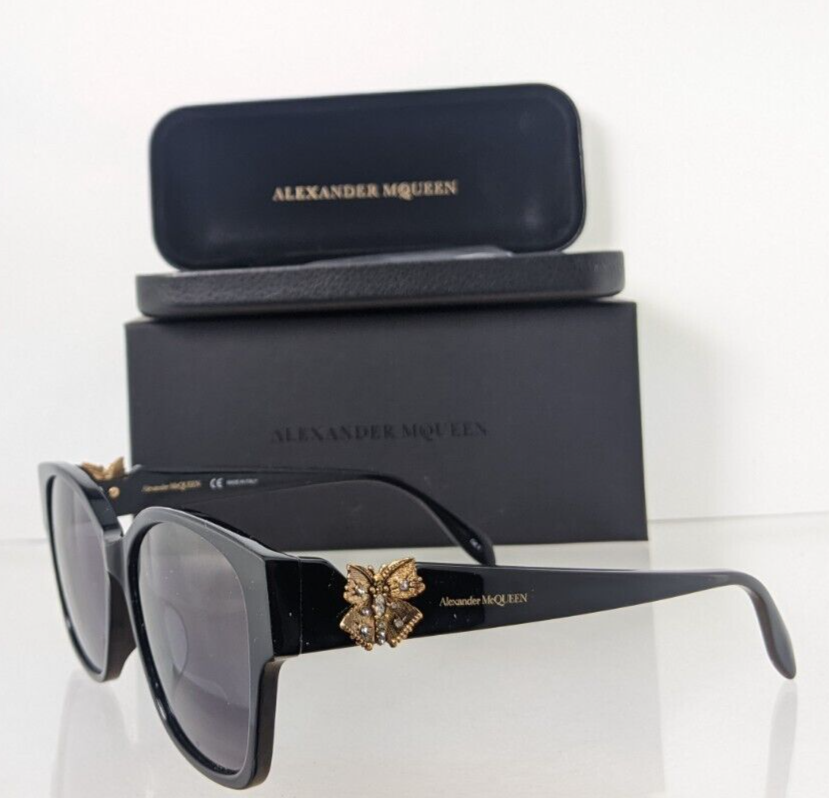 Pre-owned Alexander Mcqueen Brand Authentic  Sunglasses Am 0370 001 56mm Frame In Gray