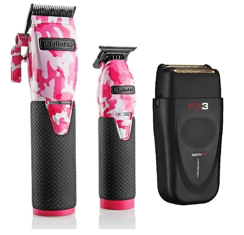 新品未使用 BaByliss Pro FX+ Pink クリッパー＆トリマー BabylissPro Limited FX+ Pink Camo Cordless Clipper Outlining