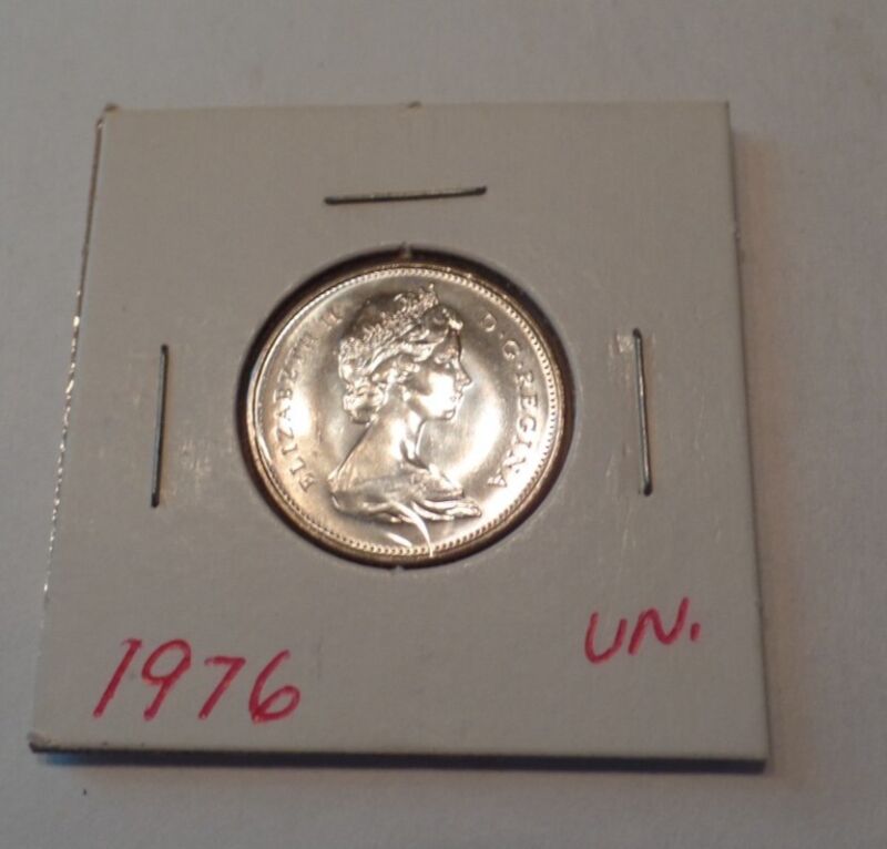 1976 CANADIAN TWENTY FIVE CENTS FROM COIN COLLECTION CANADA 25 CENT QUARTER