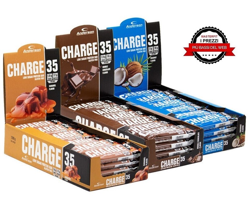 Barrette Proteiche Da 50gr. Anderson Charge 35% Di Proteine Senza Glutine