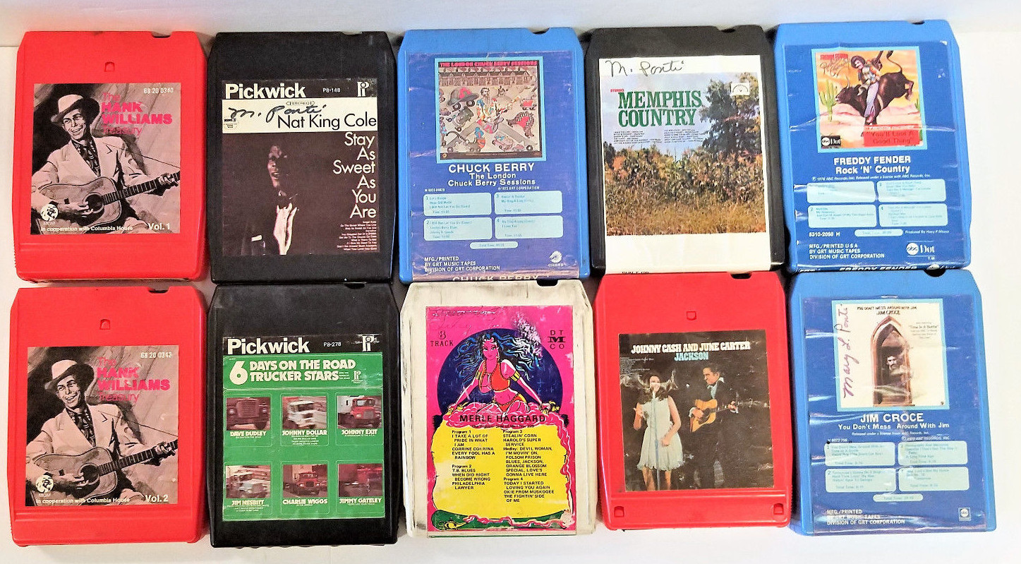 8 Track Tapes Country / Rock n` Roll / Pop Lot of 30