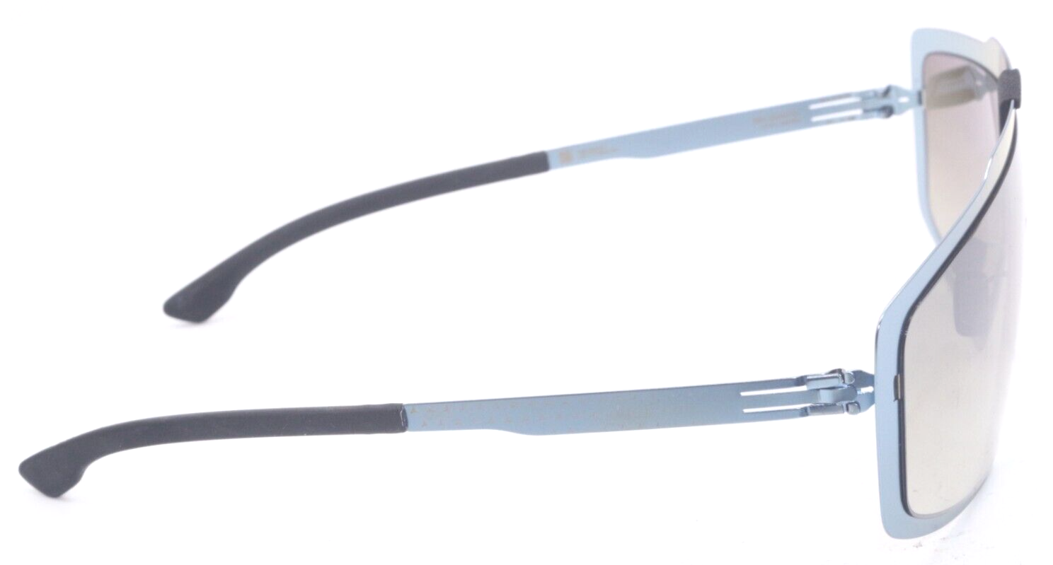 Pre-owned Ic! Berlin Ic Berlin Mb Shield 03 Electric Blue With Brown Gradient Lens Sunglasses 141mm