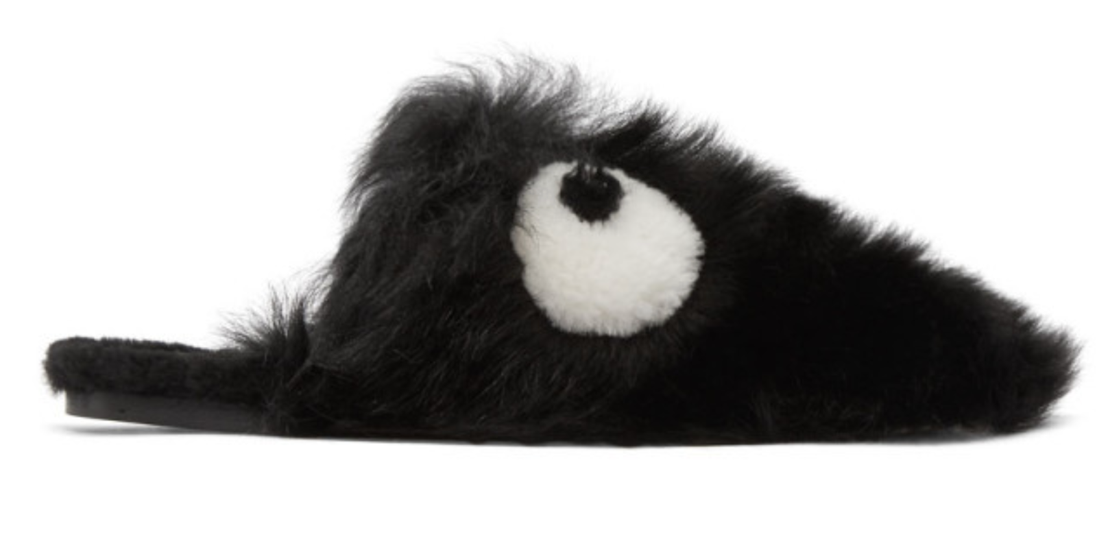 ANYA HINDMARCH ANYA HINDMARCH SHEARLING CREEPER EYES SLIPPERS FLUFFY SLIDERS SANDALEN SCHUHE 40