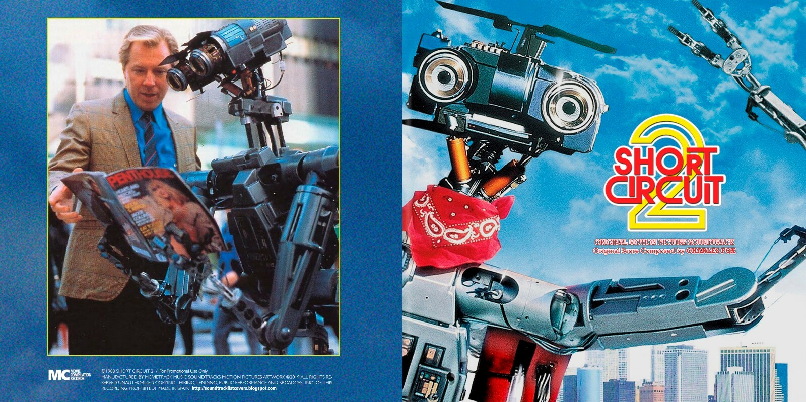 Shortcircuit 2 Original Soundtrack Charles Fox Score + Songs Shortcircuit 2 Original Soundtrack Charles Fox Score + Songs
