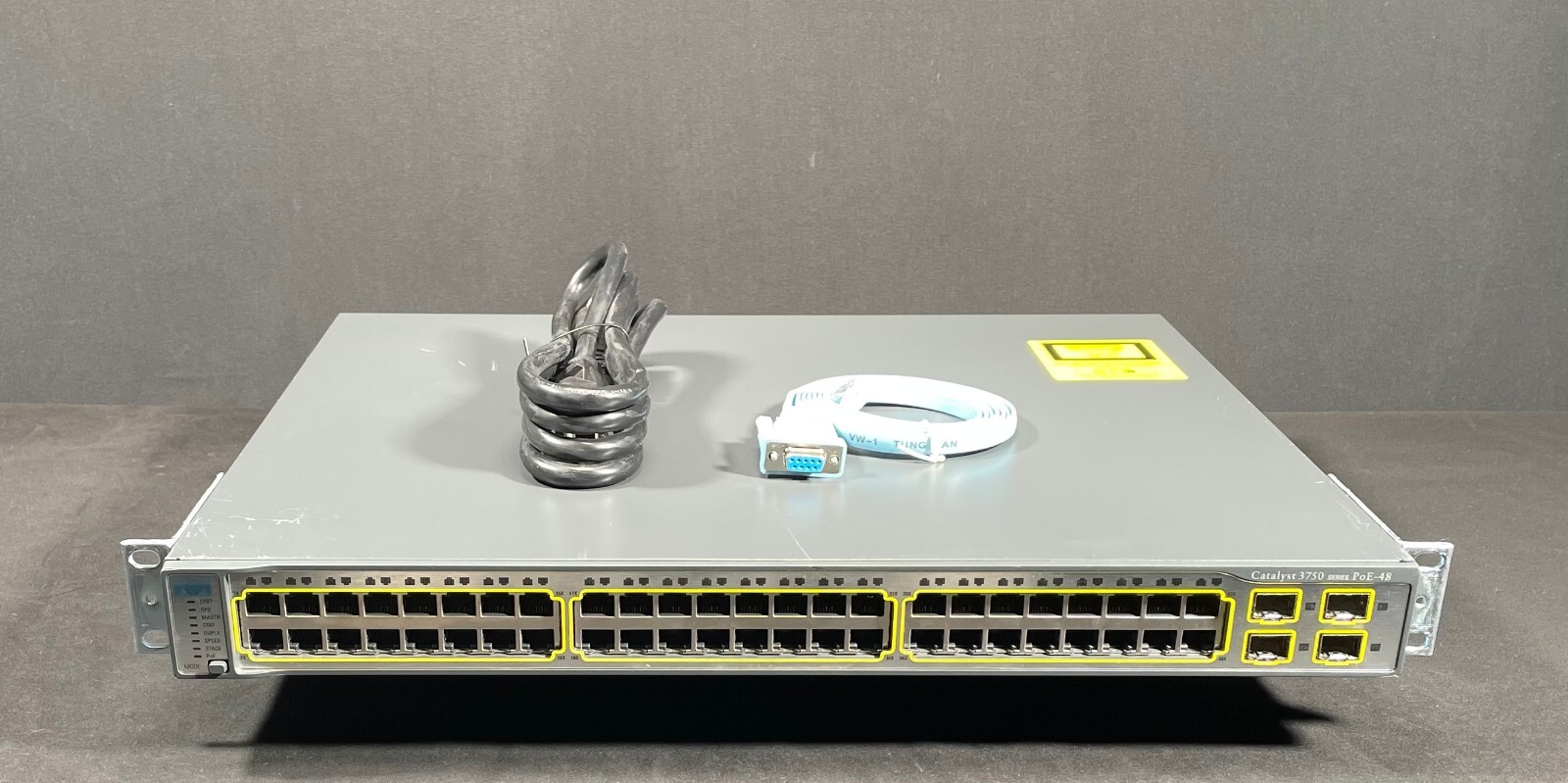 Cisco Catalyst WS-C3750-48PS-S 48 Port PoE Ethernet Switch Cisco Catalyst WS-C3750-48PS-S 48 Port PoE Ethernet Switch