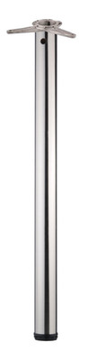 1 Stück Stützfuß Tischfuß Edelstahl Optik 110cm höhenverstellbar Beistelltisch  