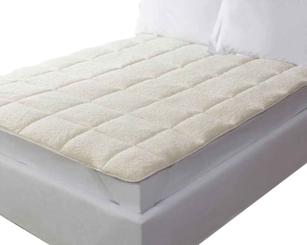 Mattress Enhancer Topper Sherpa Fleece Quilted Reversible Single Double